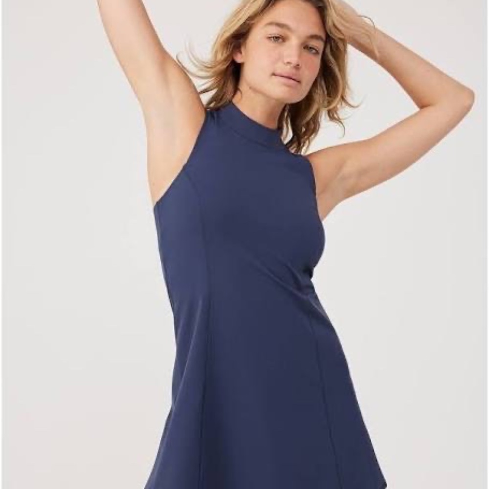 Outdoor Voices Navy Bloom Exercise Dress